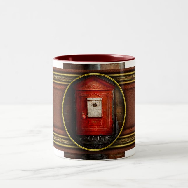 Fireman - The fire box Two-Tone Coffee Mug (Center)