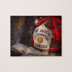 Fireman - The Lieutenants cap Jigsaw Puzzle