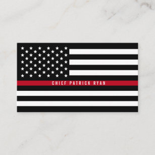 Fireman Thin Red Line Professional Business Card