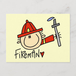 Fireman Tshirts and Gifts Postcard