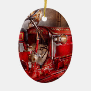 Fireman - Waiting for a call Ceramic Ornament