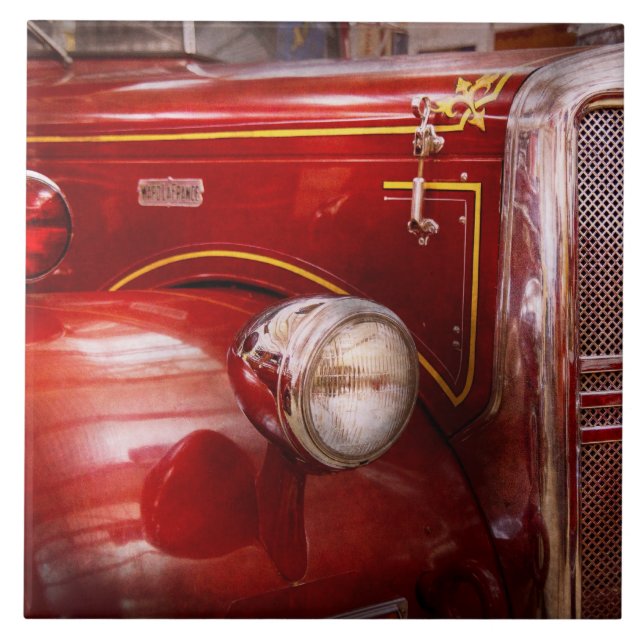 Fireman - Ward La France Ceramic Tile (Front)
