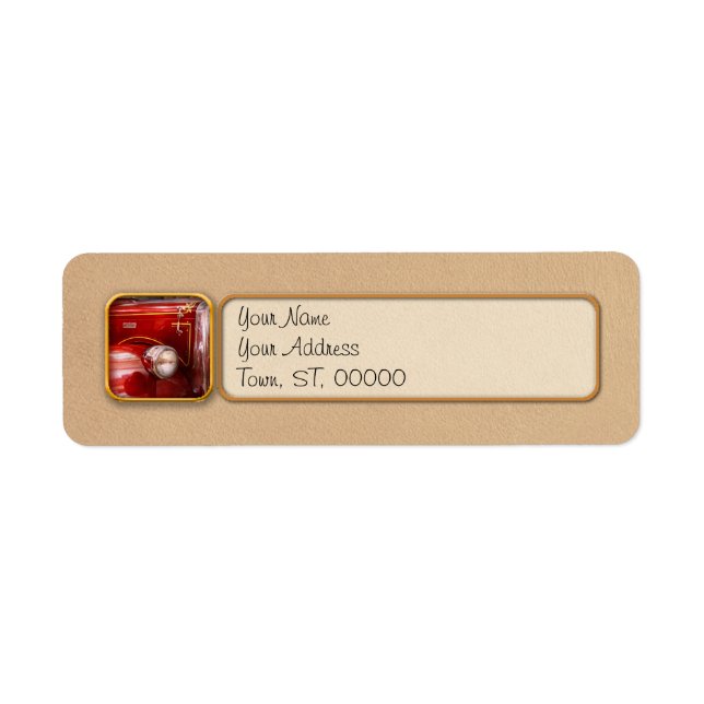 Fireman - Ward La France Return Address Label (Front)