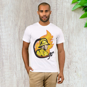 Fireman With A Hose Mens T-Shirt