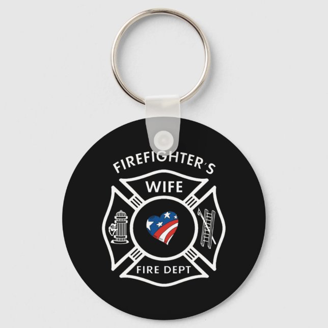 Fireman Wives USA Key Ring (Front)