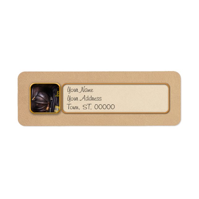 Fireman - Worn and used Return Address Label (Front)