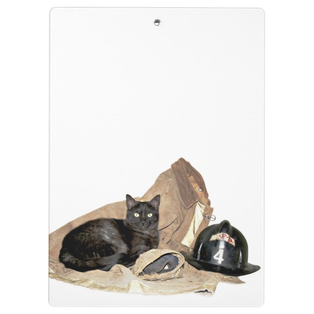 Fireman's kitty clipboard (Back)