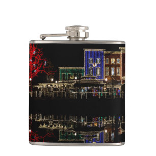 Firemans Landing Christmas Hip Flask