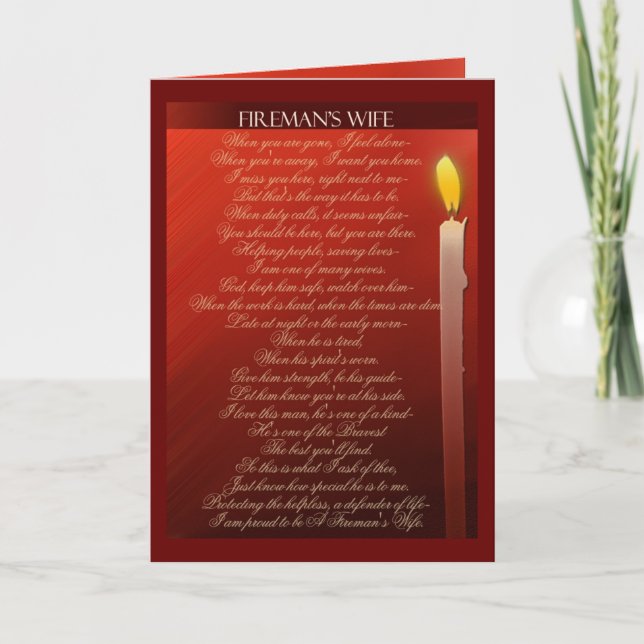 Fireman's Wife ... Card (Front)