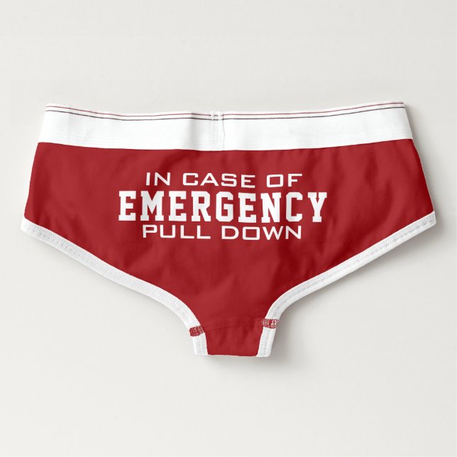 Fireman's Wife | In Case Of Emergency Pull Down Briefs (Back)