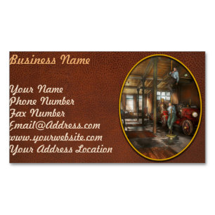 Firemen - Answering the firebell 1922 Magnetic Business Card
