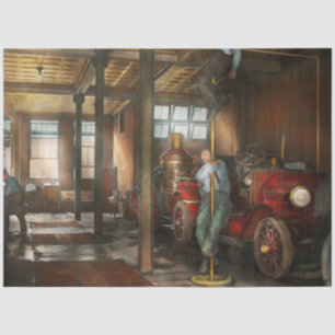 Firemen - Answering the firebell 1922 Tissue Paper