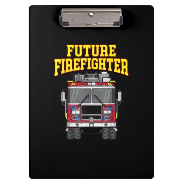 Firemen Out From Dad- Son Nephew Boys Future Fire Clipboard (Front)