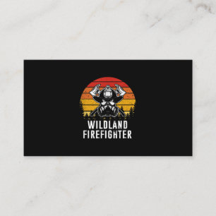 Firemen Reto Sunset Firefighter Business Card