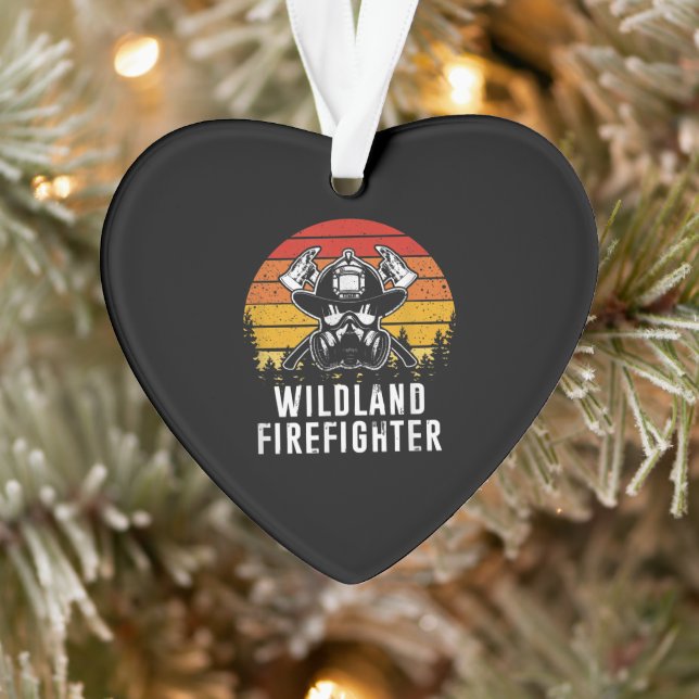 Firemen Reto Sunset Firefighter Ornament (Tree)