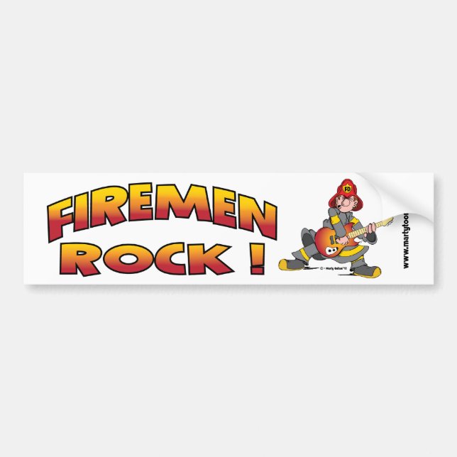 FIREMEN ROCK bumper sticker.png Bumper Sticker (Front)