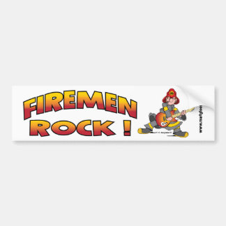FIREMEN ROCK bumper sticker.png Sticker