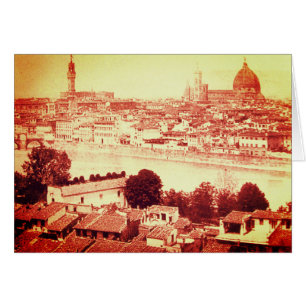 FIRENZE - ANTIQUE FLORENCE PANORAMIC VIEW 1859