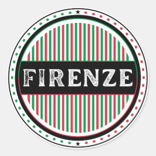 Firenze City Pride Emblem – Italian Identity Classic Round Sticker