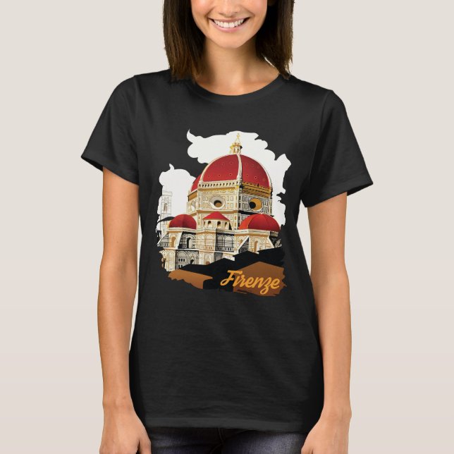 Firenze Duomo Cathedral Travel T-Shirt (Front)