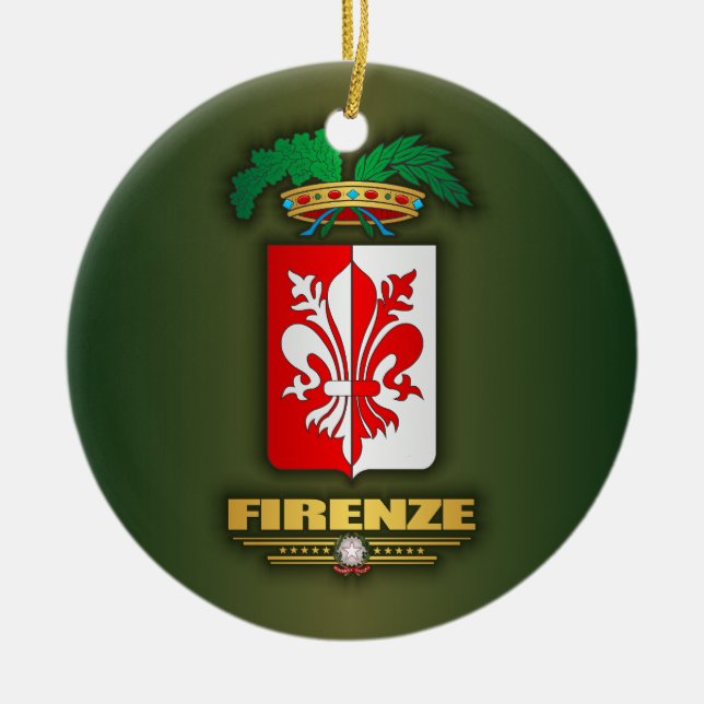 Firenze (Florence) Ceramic Tree Decoration (Front)
