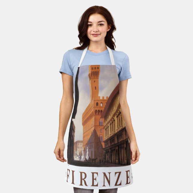 Firenze, Florence, Palazzo Vecchio, Vintage Italy Apron (Worn)
