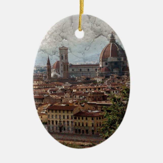 Firenze II Ceramic Tree Decoration (Front)