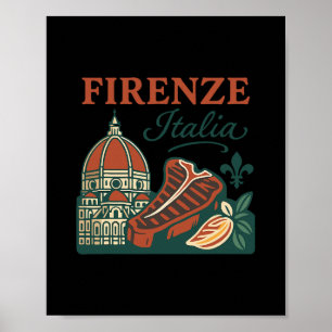 Firenze Italia Souvenir Florence Italy Food And Tr Poster
