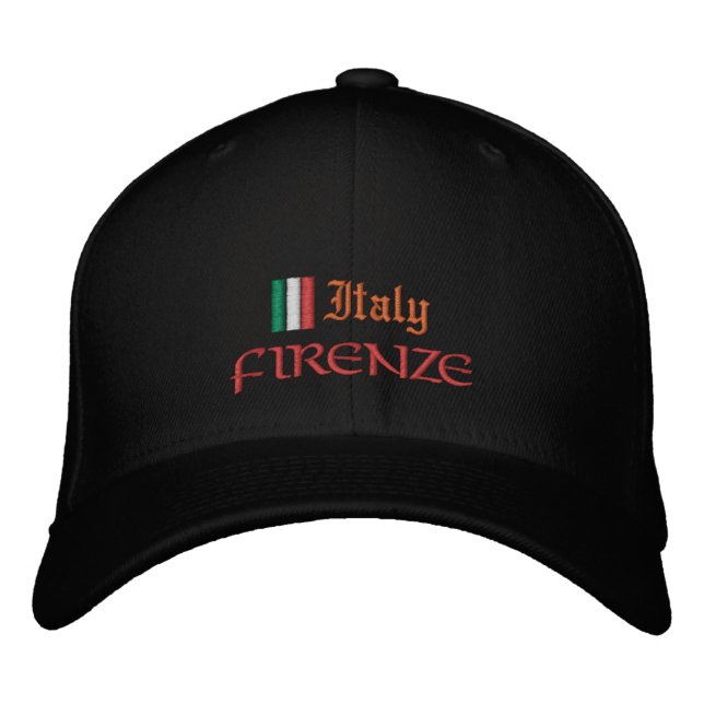 Firenze & Italy fashion / Italian Flag Patriots Embroidered Hat (Front)