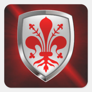 Firenze Mettalic Emblem Square Sticker