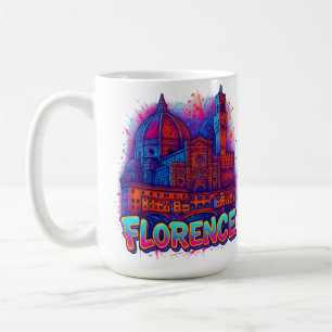 Firenze Neon Pop-Art Skyline Coffee Mug