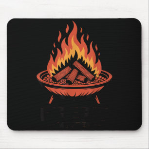 Firepit Master Camping Campfire Camper Fire Pit Mouse Pad