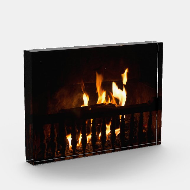 Fireplace at home photo block (Left)