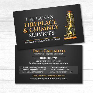 Fireplace & Chimney Services Business Card