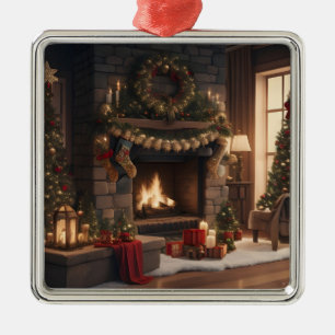 Fireplace Christmas Ornament