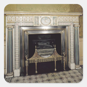 Fireplace from Syon House, Middlesex, c.1760 Square Sticker