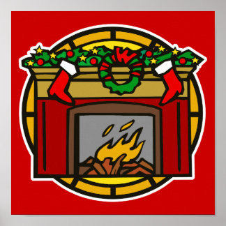 Fireplace Poster
