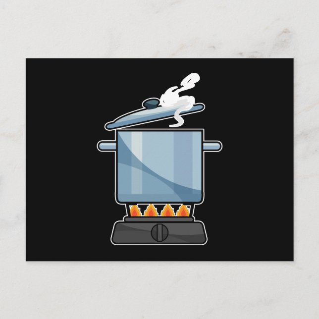 Fireplace with Saucepan & Lid Postcard (Front)