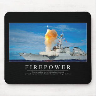 Firepower: Inspirational Quote Mouse Pad