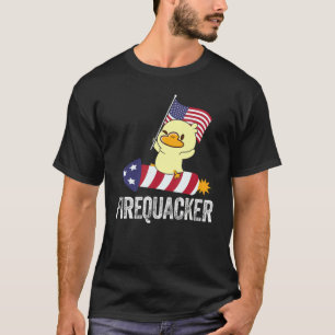 Firequacker Kids 4th Of July Duck Fireworks Party T-Shirt