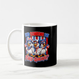 Firequacker Patriotic Duck Aamerican Flag 4th Of Coffee Mug