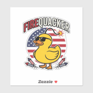 Firequacker Patriotic Duck Fireworks Vector Design
