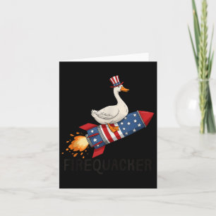 Firequacker Shirt, Funny Goose 4th Of July Shirt T Card