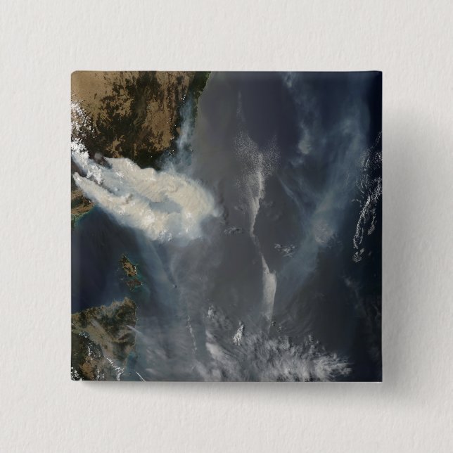Fires and smoke in southeast Australia 15 Cm Square Badge (Front)