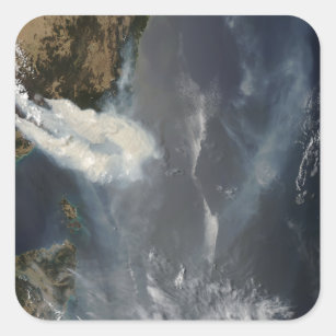 Fires and smoke in southeast Australia Square Sticker