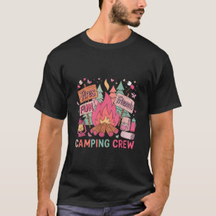 Fires Friend Fun Camping Crew Happy Camper  T-Shirt