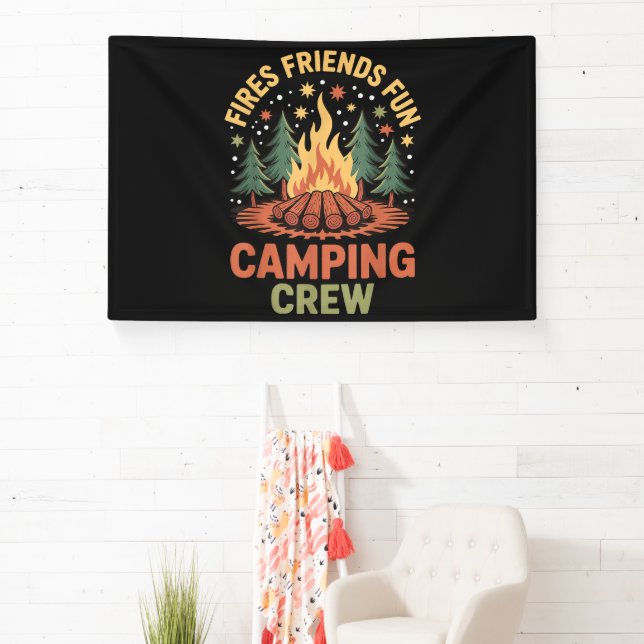 Fires Friends Fun Camping Banner (Insitu)