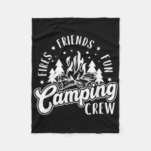 Fires Friends Fun Camping Crew Summer Camp Campfir Fleece Blanket