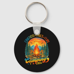 Fires Friends Fun Camping Crew Summer Camp Campfir Key Ring