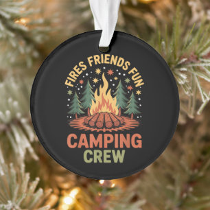 Fires Friends Fun Camping Ornament